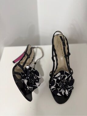 Coach Strappy Floral Heels